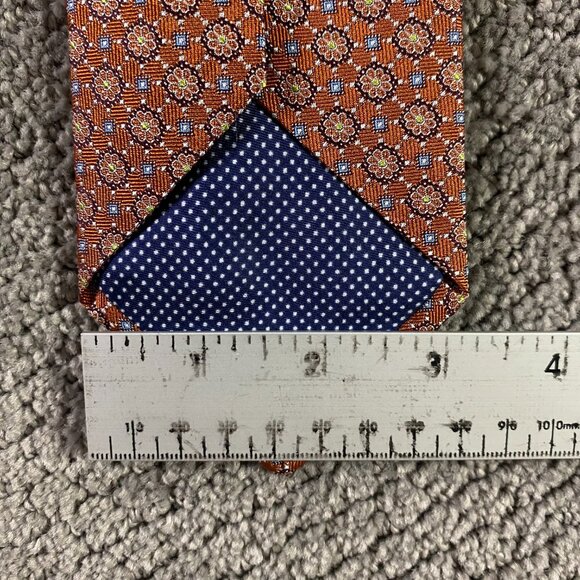 NWT ETON Tie Necktie Silk Floral Medallion Width 3.25" - Picture 9 of 9